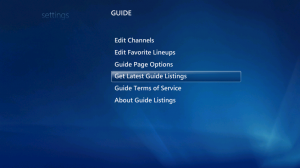Media Center Quick Tip – Manually Refreshing Electronic Program Guide Data
