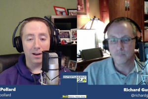 Screen grab of Josh and Richard recording Entertainment 2.0