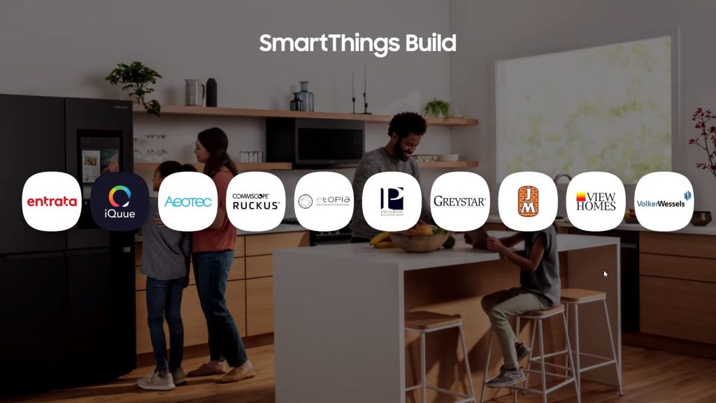 SmartThings Build partners include Aeotec, Greystar, View Homes, and more.
